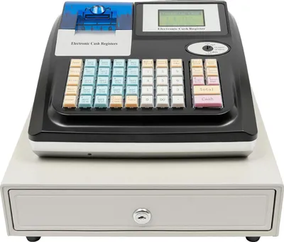 Image de Caisse enregistreuse électronique, écran LED, 48 touches de noir