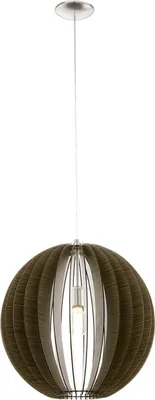 Immagine prodotto di Eglo lampada a sospensione asta in legno ottica COSSANO nichel opaco, E27 max. 1X60W