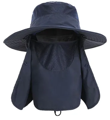 Produktbild von Anglerhut für Damen und Herren, Outdoor-Sonnenschutzhut mit breiter Krempe, UV-Schutz, Gesichtsschutz und Nackenschutz