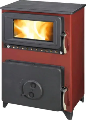 Obrázok produktu pre Kachle na drevo Thorma 5kW oceľ červená 5 kW