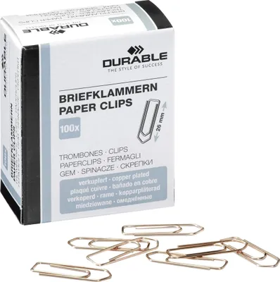 Produktbild von DURABLE Briefklammern 26mm verkupfert 100 St. 120424