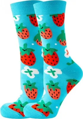 Produktbild von Musthaves - Socks / Socken Uni - Einheitsgröße Gr. 38 -45 - Strawberries, Erdbeeren