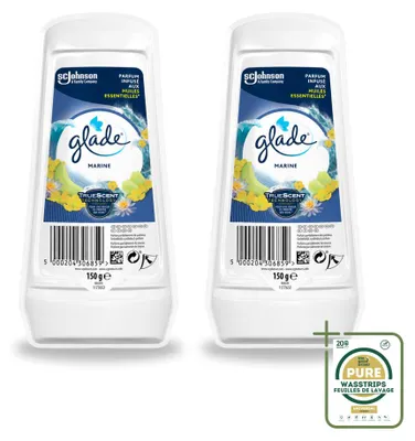 Productafbeelding van 2 x Glade Gel luchtverfrisser, Marine geur, 150 g - Voordeelverpakking - 2 stuks