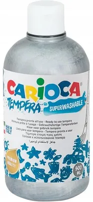 Obrázok produktu pre Carioca Tempera, školská farba, strieborná, 500 ml