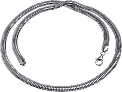 Produktbild von SILBERKETTEN STORE Schlangenkette, oval 6mm - 925 Silber, Länge wählbar von 40-100cm - 55cm