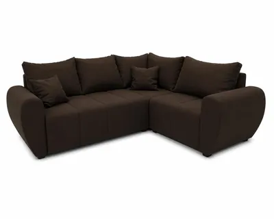 Produktbild von Ecksofa MOKA L rechte Seite mit Schlaffunktion L-Form, Sofa mit Bettkasten, Wohnzimmersofa, Couch, Bettsofa, Couchgarnitur – Braun Kronos 06