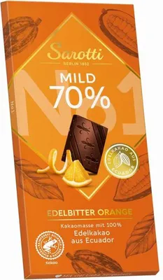 Produktbild von Sarotti Mild 70% Edelbitter Orange 100g