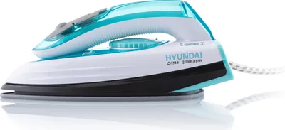 A Hyundai steam iron is shown against a white background.