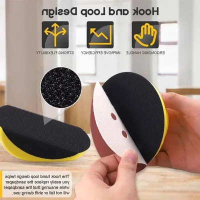 Set aus 62 Stück Hand-Schleifblöcken und Schleifscheiben für Holzverarbeitung, Möbelrestaurierung und Auto-Wartung