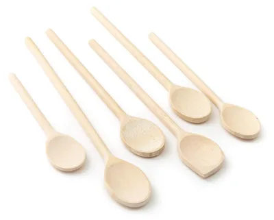 Produktbild von Ein 6-teiliges Set aus Holzlöffeln aus Buchenholz (20-35 cm)
