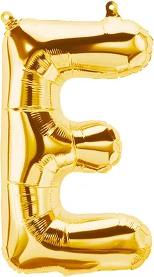Immagine prodotto di Palloncino in foil lettera E, oro, 80 cm circa, da riempire con aria compressa
