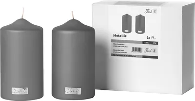 Produktbild von Fink Kerzen-Set CANDLE DH 8x15 cm grau