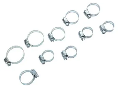 Image de Lot de 10 colliers de serrage métalliques réglables