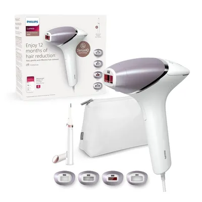 Produktbild von Philips IPL-Haarentferner Lumea IPL Haarentfernungsgerät 8000 – mit SenseIQ,4 Aufsätze, 450000 Lichtimpulse, 2 Aufsätze, Frauen, Männer, Intimbereich