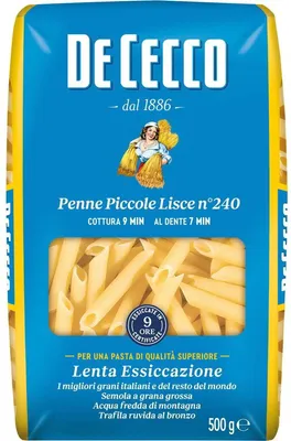 Produktbild von 10x Pasta De Cecco 100% Italienisch Penne Piccole Lisce N° 240 Nudeln 500g + Italian Gourmet Polpa 400g