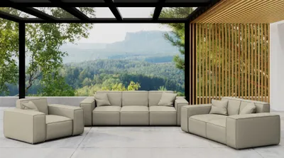 Produktbild von Gartenmöbel-Set SUMMER 3-2-1 wetterfester Stoff NXL Toffee