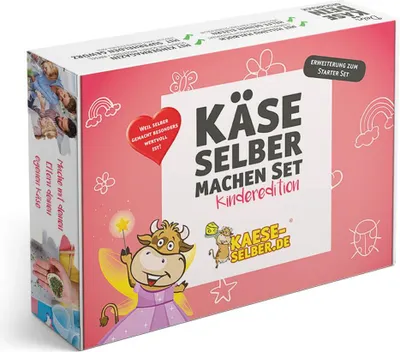 Produktbild von Käse selber machen Set Kinderedition - ROSA (Erweiterungsset)