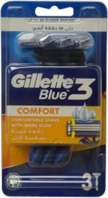 Zdjęcie produktu dla Maszynki Jednorazowe Do Golenia Gillette Blue3 Comfort, 3 Sztuki