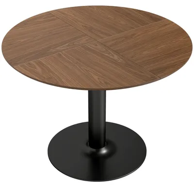 Immagine prodotto di Tavolo rotondo da pranzo per 6 persone, diametro 110 cm | Colore: Marrone | Dimensioni: 110x110x78 cm