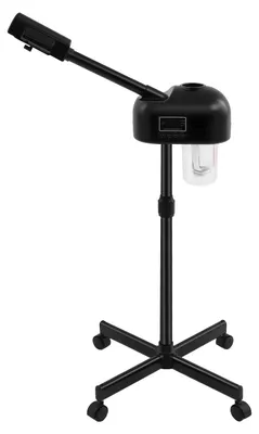 Produktbild von Gesichtsbedampfer mit Ozon LCD - Professioneller Gesichtssauna-Dampfer - Heißer Dampf - Timerfunktion - Höhenverstellbar - Rollräder - Für Zuhause & Studio