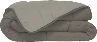 Image de Couette chaude Microfibre, 140x200cm, 400g/m², Taupe & Lin, Toison d'Or
