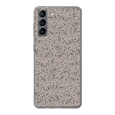 Produktbild von MuchoWow® Handyhülle Schutzhülle Hülle für Samsung Galaxy S21 Polka dots - Schwarz - Grau Silikon Softcase Handy Hülle - Softcase