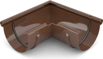 Zdjęcie produktu dla BRYZA Rynna narożna zewnętrzna z tworzywa sztucznego Ø 150 mm, brązowa RAL 8017