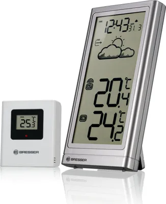 Image de BRESSER RC weather station Meteo Temp Silver 7004200HZI000