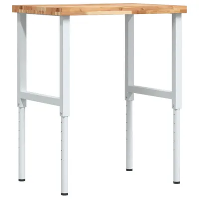 Immagine prodotto di Banco Lavoro 80x60x(73-99,5) cm Legno di Faggio Rettangolare