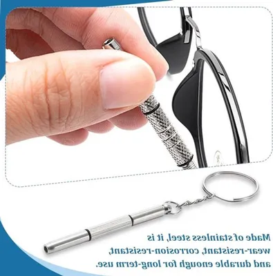 Set von 4 Schraubendrehern für Brillenreparaturen, 4-in-1 Doppelspitz Pocket Schraubendreher für Uhren und Schmuck