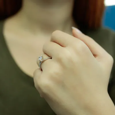 Produktbild von 0,50 Carat Solitär Diamantring 14 Karat Weißgold