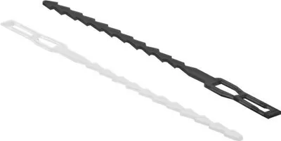 Produktbild von DeLOCK Kabelbinder blitzförmig mit Befestigungsöse L 115 x B 4,5 mm wiederverwendbar 20 Stück, Kabelbinder mit paralleler Einführung, Kunststoff, Schwarz, Transparent, 2,5 cm, -30 - 85 °C, 115 mm