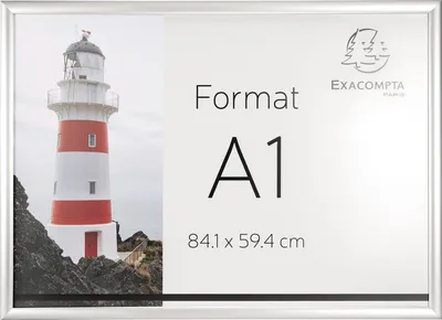 Imagen del producto de Marco para póster de pared Exacompta, modelo 8194358D, tamaño A1, aluminio/acrílico