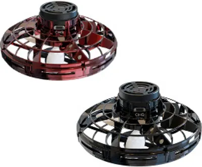 Image de lot de 2 jouets volants OVNI Mini-drones Hélicoptère Capteur infrarouge Voiture avec 360° pivotant, jouet drone àmanuelle - Bleu + Noir
