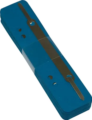 Produktbild von Heftstreifen kurz RC-Recycling mit Metalldeckleiste, blau