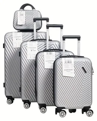Produktbild von Koffer-Set, 5-teilig, mit Zahlenschloss, leisen 360-Grad-Rollen und verstellbarem Teleskopgriff