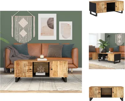 Produktbild von vidaXL Couchtisch 100x54x40 cm Massivholz Mango & Holzwerkstoff -  Couchtische