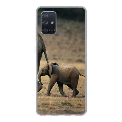 Produktbild von MuchoWow® Handyhülle Schutzhülle Hülle für Samsung Galaxy A51 Elefant - Tiere - Savanne - Natur Silikon Softcase Handy Hülle - Schutzabdeckung