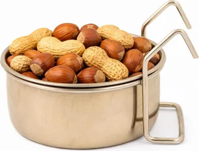Immagine prodotto di Ciotola in metallo per pappagalli | appesa | Capacità: 280ml