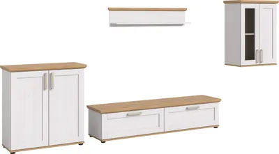Produktbild von Wohnwand >Verona< (4-teilig) in Sibiu Lärche Nachbildung - 336x161x40cm (BxHxT)