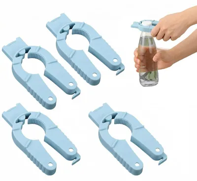 3-in-1 Flaschenöffner aus Kunststoff für Senioren, 4 Stück