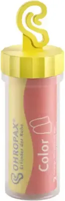 Immagine prodotto di Inserti auricolari Ohropax Color, 2 pezzi - Protezione durevole contro il rumore e l'acqua. Morbidi e confortevoli. Per un sonno riposante e una protezione dell'udito.