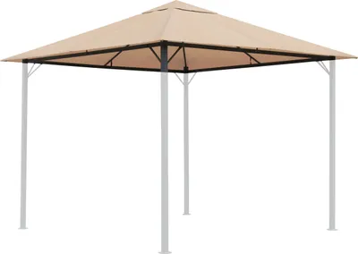 Image de Toit de rechange pour pavillon de jardin 3x3m sable Toit de pavillon housse de rechange