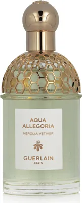 A product shot of a Guerlain Aqua Allegoria Nerolia Vetiver Eau de Toilette bottle.