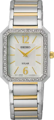 Produktbild von Seiko Solar Damenuhr silber gold SUP466P1
