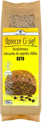 Zdjęcie produktu dla MIESZANKA DO WYPIEKU CHLEBA BEZ DODATKU CUKRÓW BEZGLUTENOWA KETO 500 g - PIĘĆ PRZEMIAN