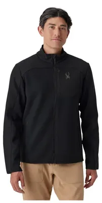 Immagine prodotto di Giacca antivento con zip integrale Spyder, modello "Web", in pile, da uomo, colore nero, taglia S