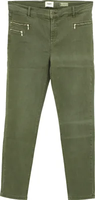 Produktbild von 30874 Angels, Malu Zip 7/8,  7/8 Damen Jeans Hose, Stretchdenim, khaki, D 46 W 36 L 28