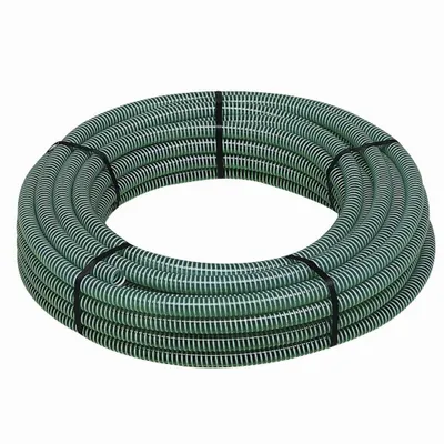 Produktbild von PUTEUS Saugschlauch, 25 m, 19 mm (3/4"), Spiralgewebe, aus PVC, in grün/weiß, Berstdruck: 8 bar