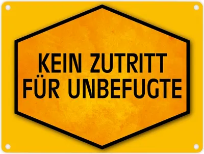 Produktbild von Kein Zutritt für Unbefugte Warn- und Hinweisschild in Gelb und Schwarz Hinweis